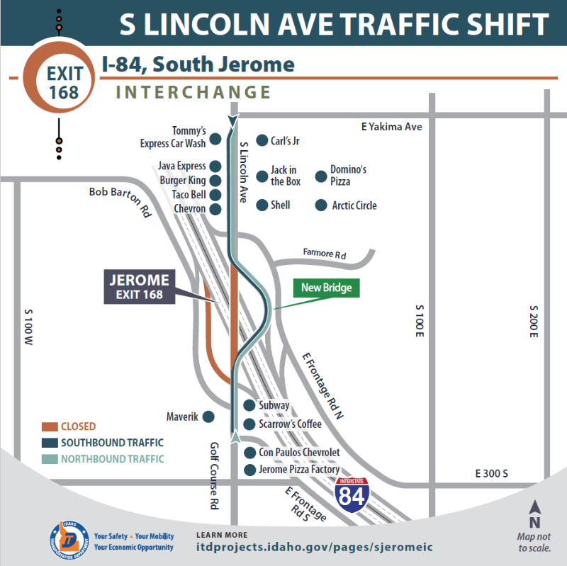 Jerome I-84 interchange gets new traffic pattern this week